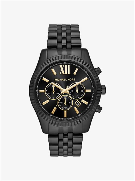 michael kors oversized lexington black tone|Amazon.com: Michael Kors Lexington Multifunction Two.